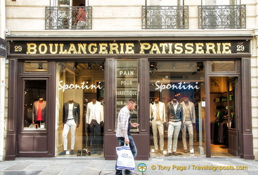 The Boulangerie-Patisserie at 29 rue des Francs-Bourgeois is now Spontini, a men's fashion shop